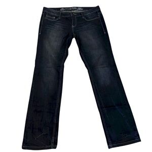 Converse One Star Dark Blue Y2K Flare Jeans Size 31